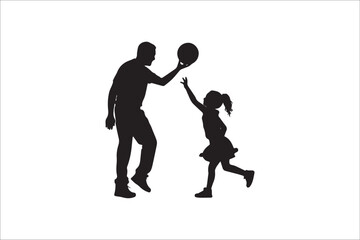 Father and daughter Silhouette, Father and Son Silhouette, Father Son and daughter Silhouette, father son and daughter silhouette tattoo.