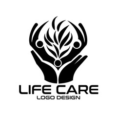 Life Care Vector Logo Design