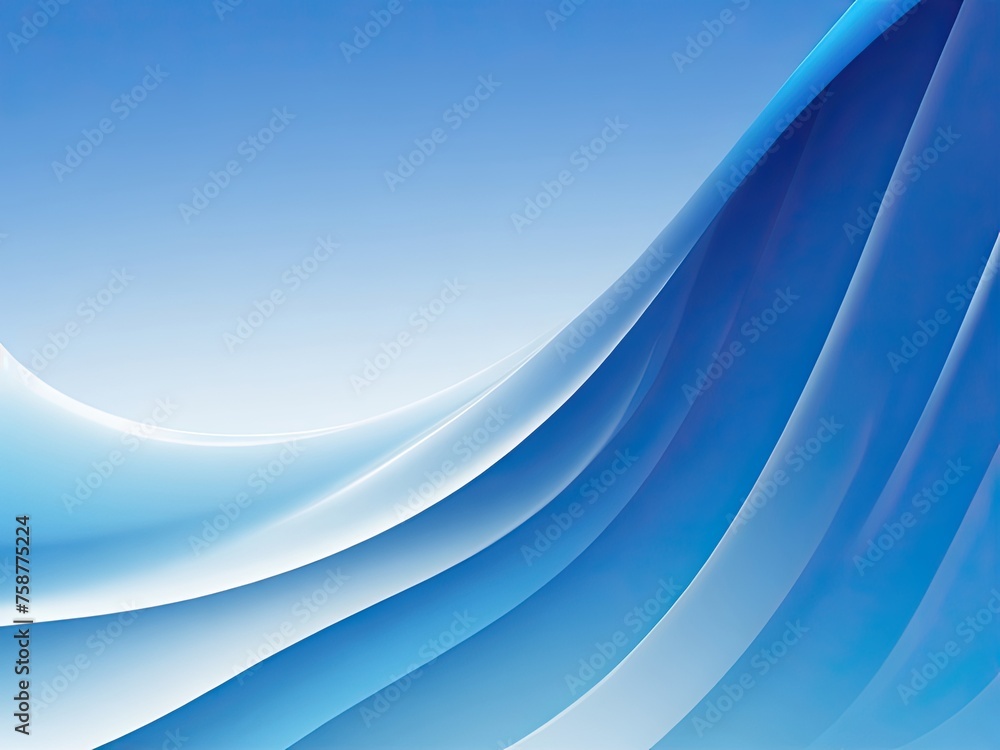 Fototapete dynamic overlay layers over an abstract gradient blue background