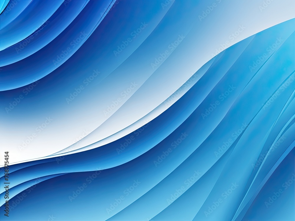 Fototapete dynamic overlay layers over an abstract gradient blue background