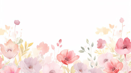 Fototapeta premium Colorful seamless floral pattern, spring flowers