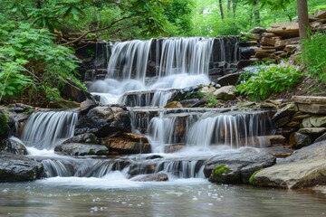 beautiful waterfall, natural water phemomena