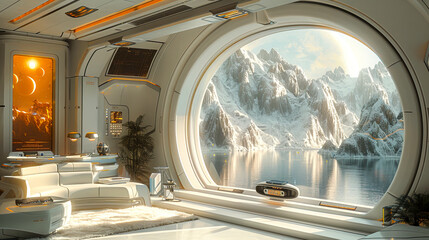 Immersive Imagery: Capturing the Futuristic Essence of an Office Space in Realistic Photography