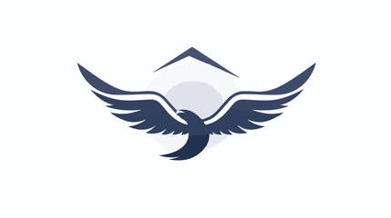Creative egle logo icon design with sky background 