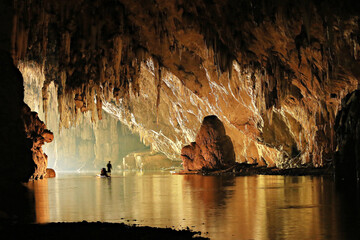 Amazing natural of Tham Nam Lod Cave in Pang Ma Pha district, Mae Hong Son province Thailand
