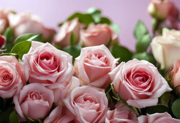 Fototapeta premium Lot mother's backgroundBunch tea gently space Copy day event roses Women's beautiful present background pink Floral March colorful Flower Summer Wedding Isolated Spring Love