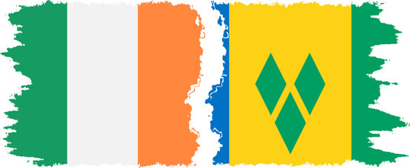 Saint Vincent and the Grenadines and Ireland grunge flags connection