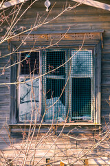 broken window of a house