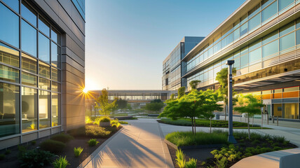 Obraz premium Tech-Integrated Healthcare Campus