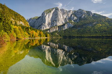 Blick auf die Trisselwand, Altausseer See, Altaussee, Salzkammergut, Steiermark, Österreich