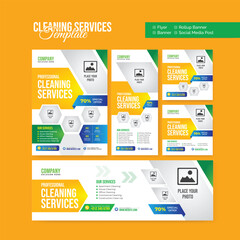 Professional Cleaning Service Social Media Template