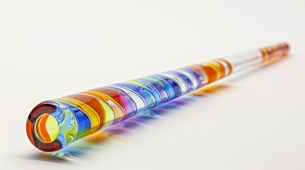 stack of colorful pencils on a white background