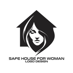 Safe House For Woman Vector Logo Design