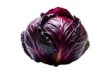 Obraz premium Red Cabbage Isolated On Transparent Background
