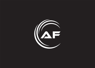 Alphabet letters Initials Monogram logo AF,