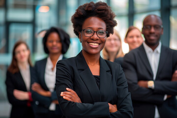 business businesswoman office mature middle aged group woman portrait corporate manager black businessperson teamwork team partner