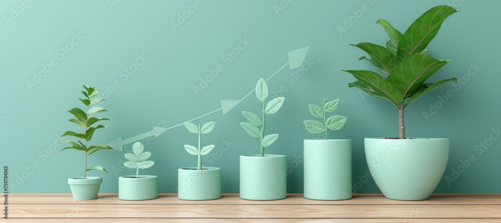 Poster dynamic financial growth arrows background with ample space for text placement and creative design