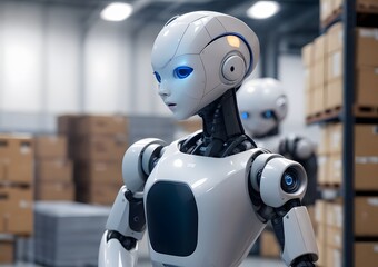 Fototapeta premium robot isolated