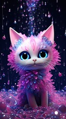 Fototapeta premium Colorful Cat Wallpaper