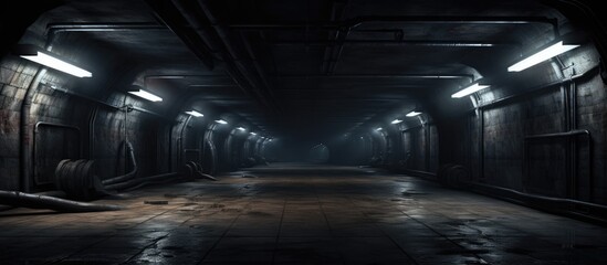 Underground tunnel perspective
