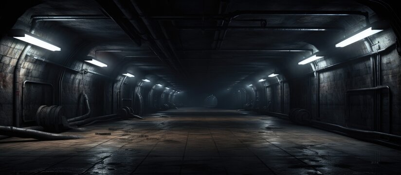 Fototapeta Underground tunnel perspective