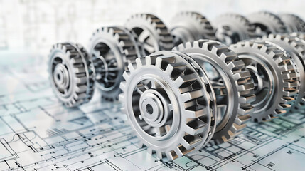 Technical Design and Engineering Concept, Precision Machinery and Gearwork in Industrial Manufacturing
