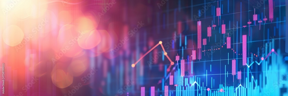 Poster abstract financial growth arrows background with a generous area for convenient text placement