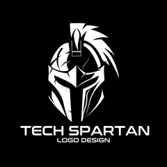 Tech Spartan Vector Logo Design