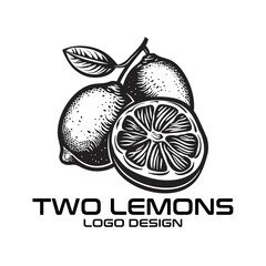 Two Lemons Vector Logo Design