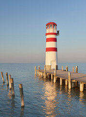 Leuchtturm in Podersdorf am See, Neusiedlersee, Burgenland, &Ouml;sterreich