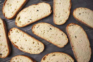 Fresh baked artisan toasted bread - 758791433