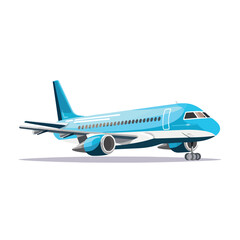 Flat design airplane two cabin icon vector illustration