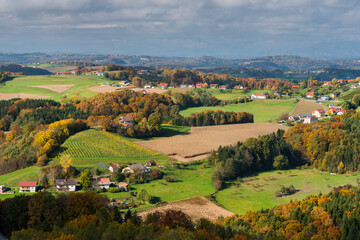 Blick von der Riegersburg, Steiermark, Österreich