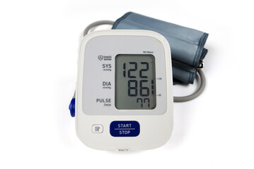 Medical electronic tonometer on a white