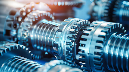 Mechanical Precision: Industrial Gears and Machinery in Action, Symbolizing Engineering Excellence