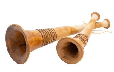 Alphorn Toy Collection isolated on transparent Background