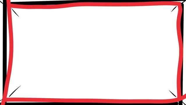 The red and black frames change slightly. At the same time, needles stick out in the corners or sharp lines pointing to the center. 
