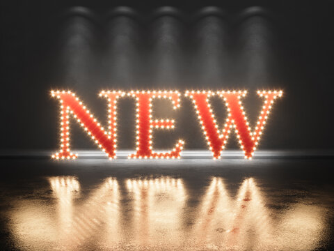 new text on a dark background