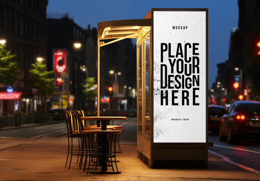 Bus Stop Mockup Generated with AI