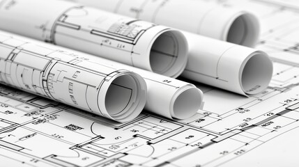 Architectural blueprint and technical project drawing for precise design execution