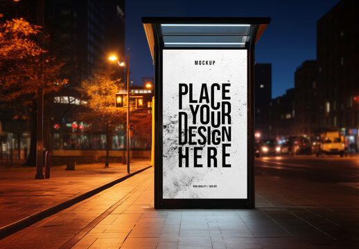 Bus Stop Mockup Generated with AI