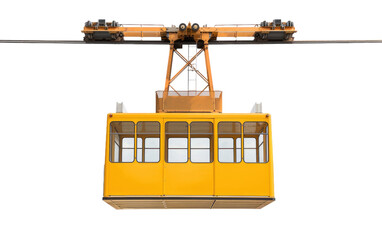 Suspended Tramway isolated on transparent Background