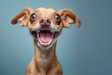 Endearing Funny Dog: A Furry Face Full of Hilarious Facial Expressions and Infectious Energy - obrazy, fototapety, plakaty