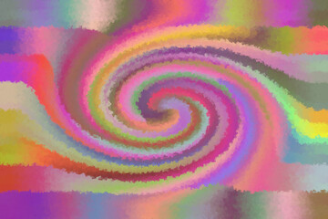 Spirala, wir, wielokolorowe abstrakcyjne graficzne tło o chropowatej teksturze