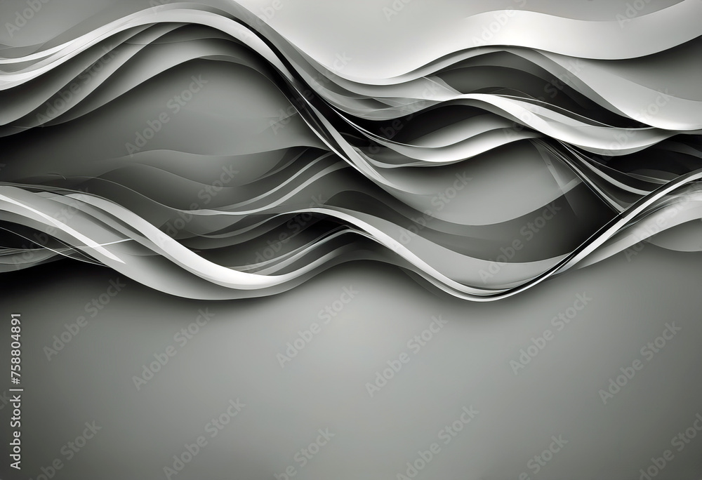 Poster abstract grey background poster with dynamic waves. technology network vector illustration. stock il