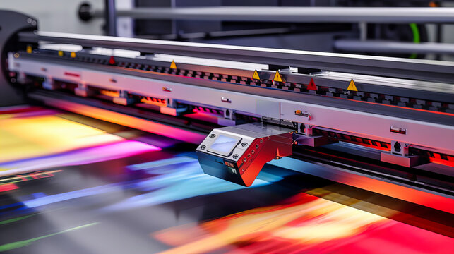 Modern Industrial Machinery: A Glimpse into Advanced Manufacturing and Printing Technology in a Factory Setting