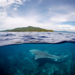 snorkeling with a whale shark
