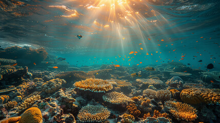 underwater photography of coral reefs with fish and fauna