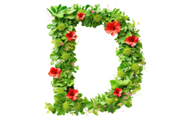 Chartreuse Scarlet Flower Note D isolated on transparent Background