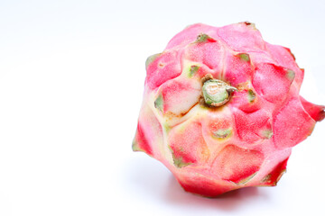 red dragon fruit isolated on white background